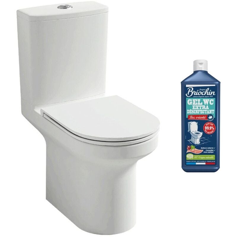 WC au sol sans bride JACOB DELAFON Elite + abattant extraplat + nettoyant