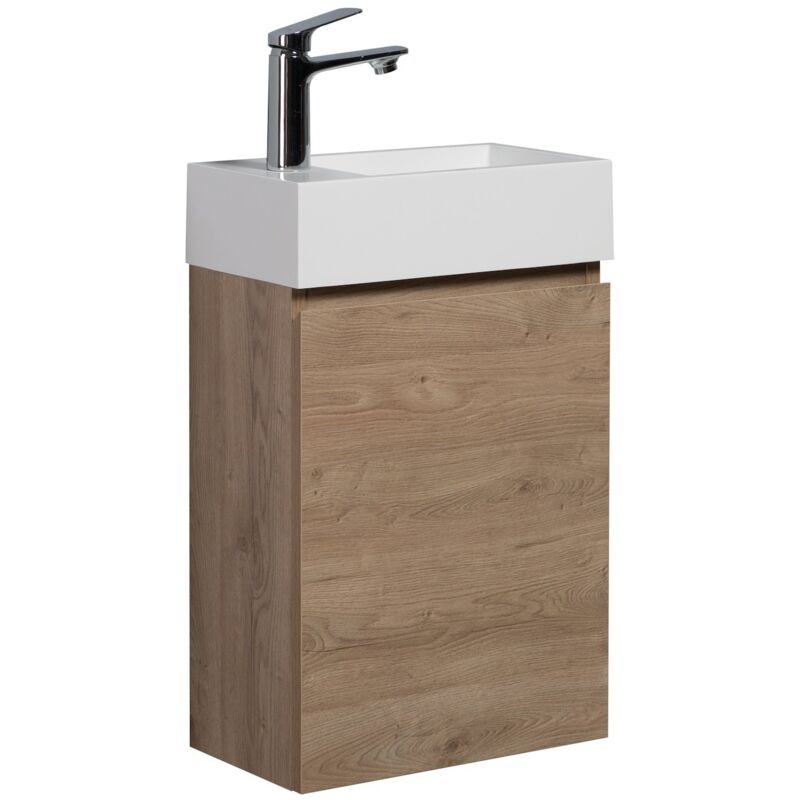 Badplaats Wc Badmöbel Angela 40x22 Cm Kastanien Eiche - Schrank Waschbecke