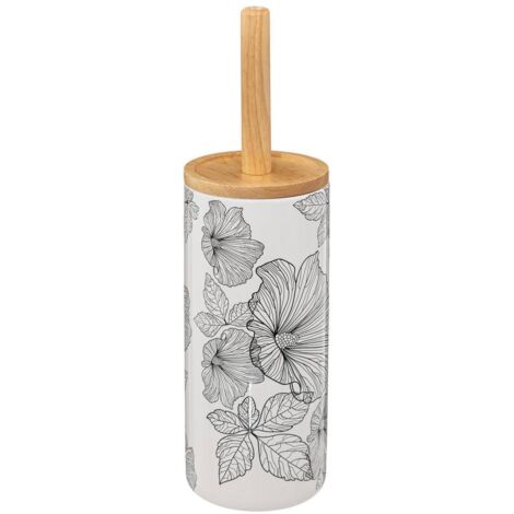 Wc-bürste blackflora schwarz und weiß - 5five