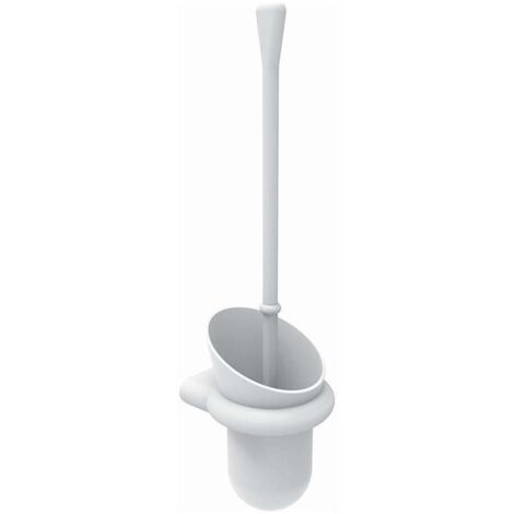 WC-Bürstengarnitur Normbau aus Nylon, weiß - 0300444019