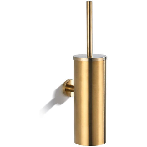 WC-Bürstenhalter mit Ständer – WC-Bürstenhalter – Wandmontierter WC-Bürstenhalter – Edelstahl, Gold