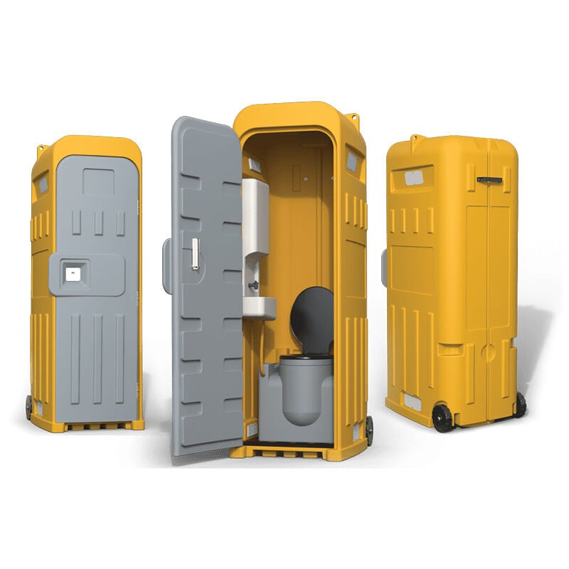 Moncoffrage - Toilette de chantier avec lave-main