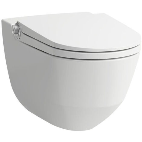 WC CLEANET RIVA à fond plat, 4,5 / 3 litres, sans bride, 35 blanc LCC LAUFEN