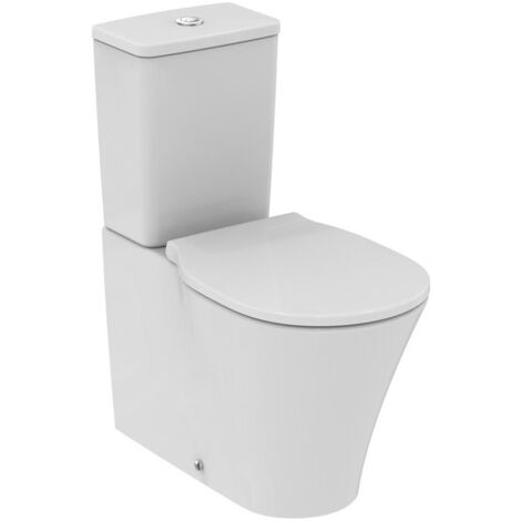 WC combiné au sol à fond creux CONNECT AIR AquaBlade 365 x 665 x 780 mm, sortie horizontale ve blanc IDEAL STANDARD