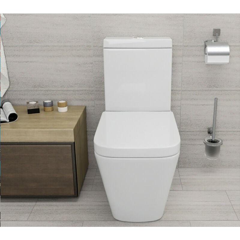 Cassette Esterne Per Wc Ceramica.Wc Con Cassetta Esterna In Ceramica 37x55x33 Cm Vorich Minimal Bianco