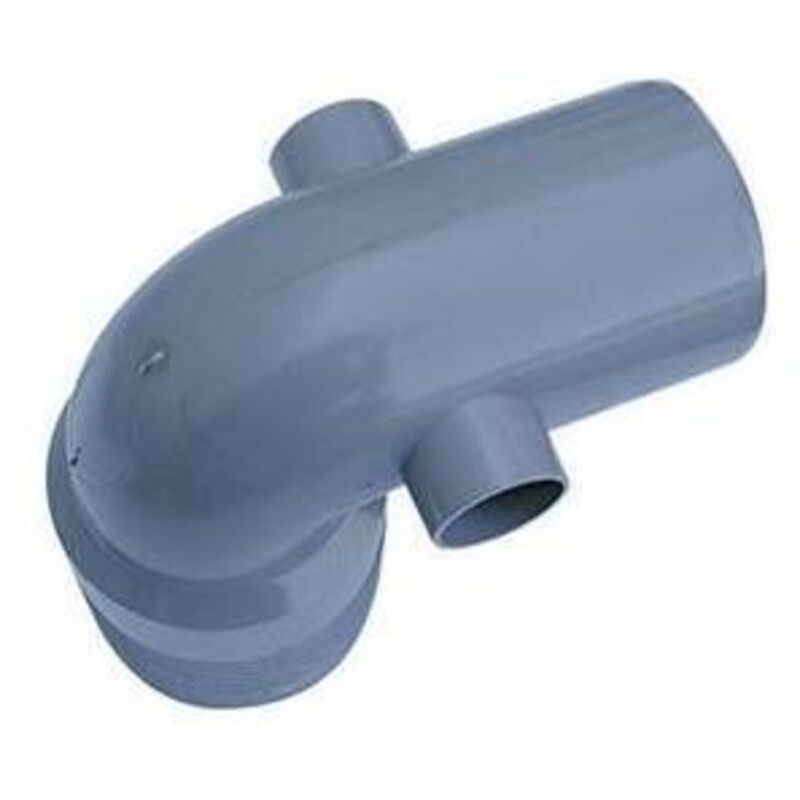 W.c. courbe haute 2 connexions pvc gris