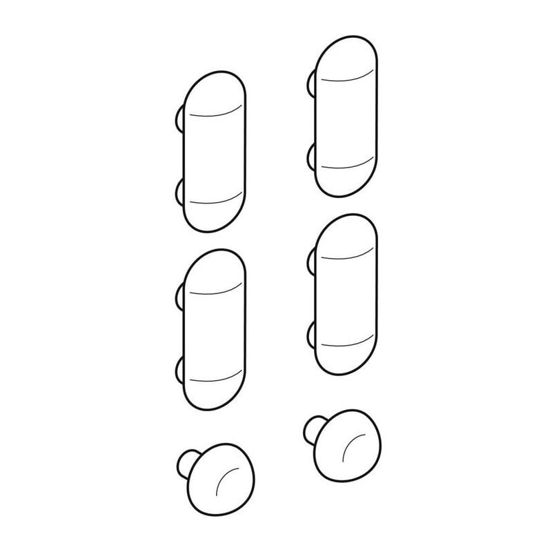 Geberit - Tampon de housse de siège pour abattant wc Renova