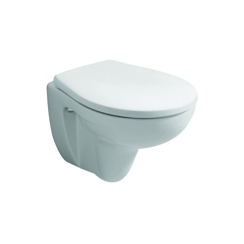 Abattant wc renova compact amovible, avec couvercle charnières inox blanc Geberit