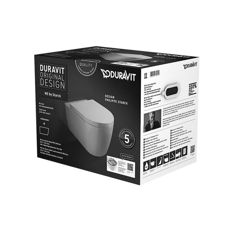 Duravit - wc suspendu-Set me by Starck rimless ti 370x570mm blanc