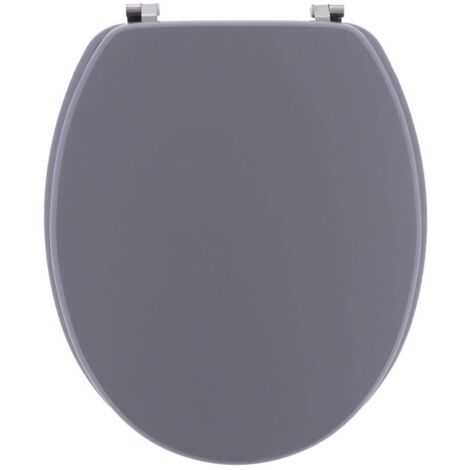 Wc-deckel mdf 18 zoll edelstahl-befestigungen - grau - Tendance