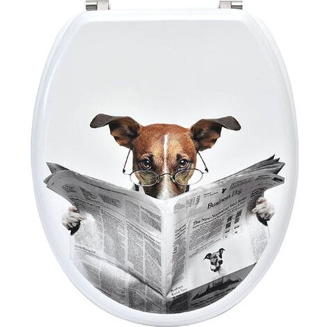 Wc-deckel mdf 18 zoll edelstahl-befestigungen - karamel - Tendance