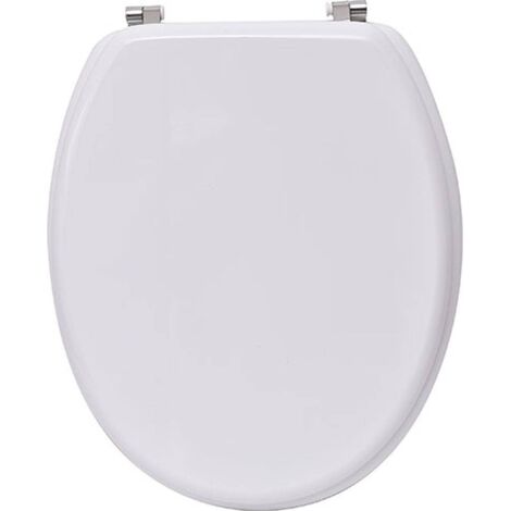 Wc-deckel mdf 18 zoll edelstahl-befestigungen - weiss - Tendance