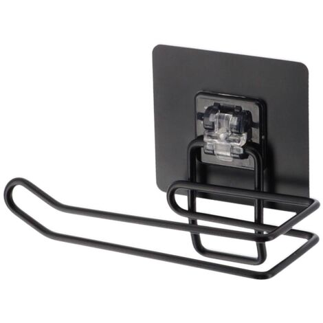 Wc derouleur de metal pintado en tarjeta adhesiva 3 m - negro mate - Tendance