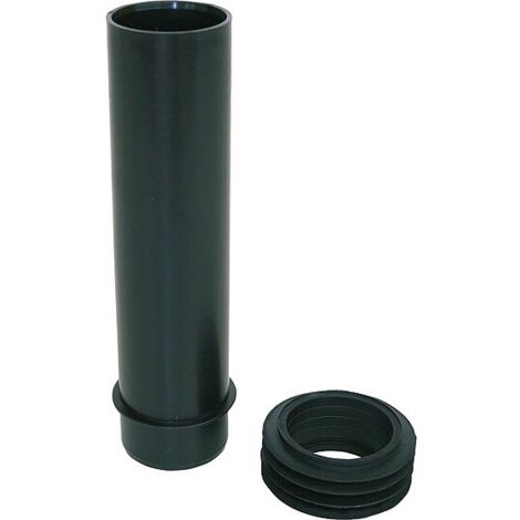 WC-Einlaufstutzen Ø 55 mm mit Spülrohrverbinder - Länge 180 mm