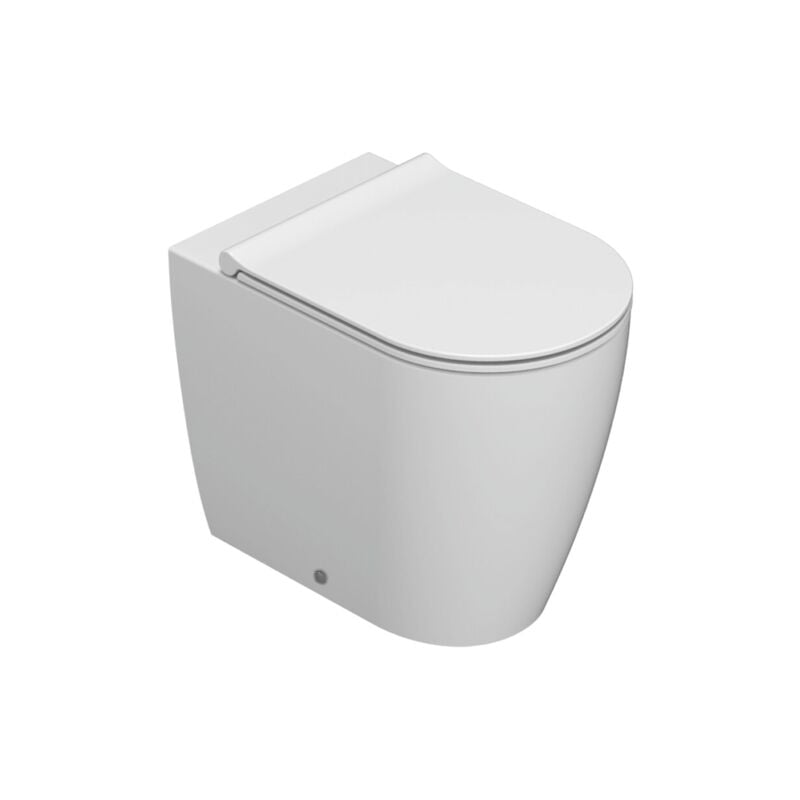 Baignoire sur pieds sans bord en céramique 53x34 cm Globo Mode ME001BI Blanc - Céramique - Standard