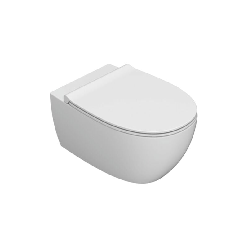 Ceramica Globo - Cuvette murale sans rebord 54x36 cm Globo 4All MDS03BI Blanc - Céramique - Standard