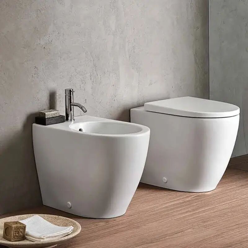 Vaso A Terra Filoparete 36x56 Cm Bianco Lucido Geberit Rimfree Icon