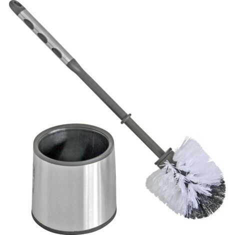 WC-Garnitur - Metall Edition silber/schwarz Toilettenbürsten & Toilettenbürstenhalter