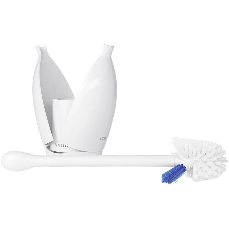 OXO Good Grips WC-Reinigungsbürste "Toilettenbürste mit Randreiniger" 2 Stk. aus Kunststoff  Nylon