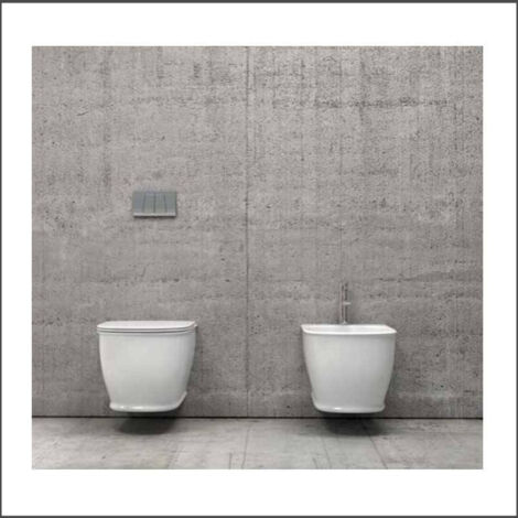WC Genesis Sospeso con Sedile Softclose Ceramica - Colore Bianco