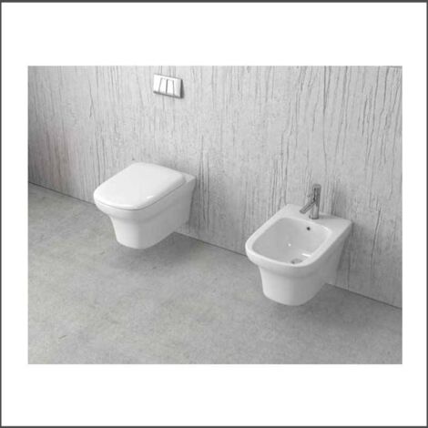 WC GRACE SOSPESO + Sedile Termoindurente SOFT CLOSE Ceramica - Colore BIANCO