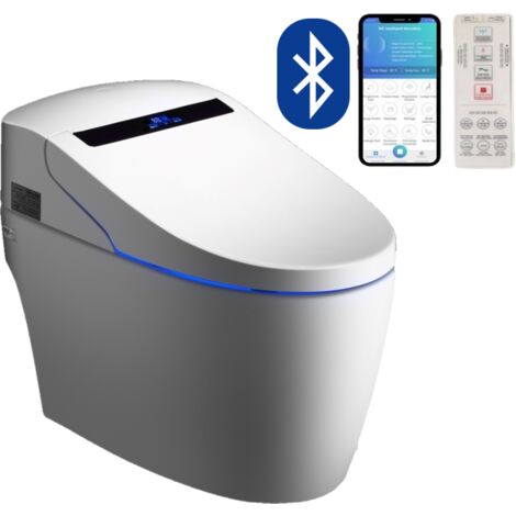 WC japonais lavant monobloc – Chasse d'eau cyclonique automatique – Réservoir intégré 5,5L – Télécommande et application smartphone – Toptoilet - Platinium2