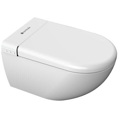 WC Japonais suspendus Elysée avec bati-support - Haut de gamme - Toilettes lavant en céramique blanc - Garantie 3 ans -télécommande, lavage, température, pression, séchage réglable- chasse d'eau