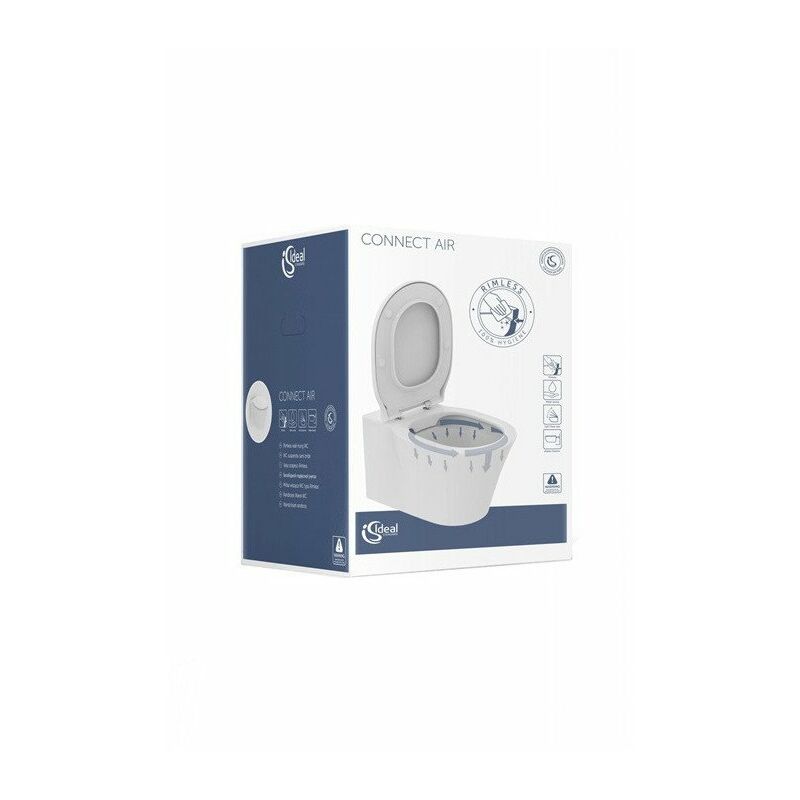 

Paquete combinado Wall-T-WC Connect Air 360x540x350 mm blanco sin borde, con cierre suave IDEAL STANDARD