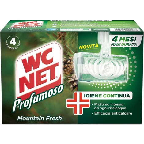 WC NET 4 PZ TAVOLETTE IGIENIZZANTI PROFUMO MONTAGNA