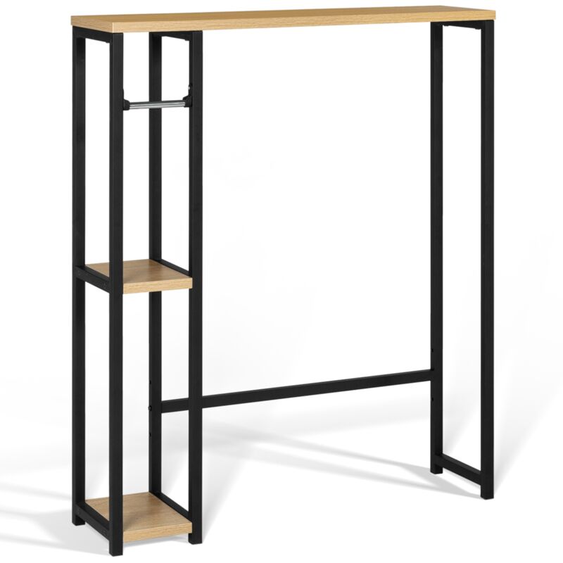 Idmarket Schwarz Wc-Oberschrank Mit Regalen Detroit Industriedesign