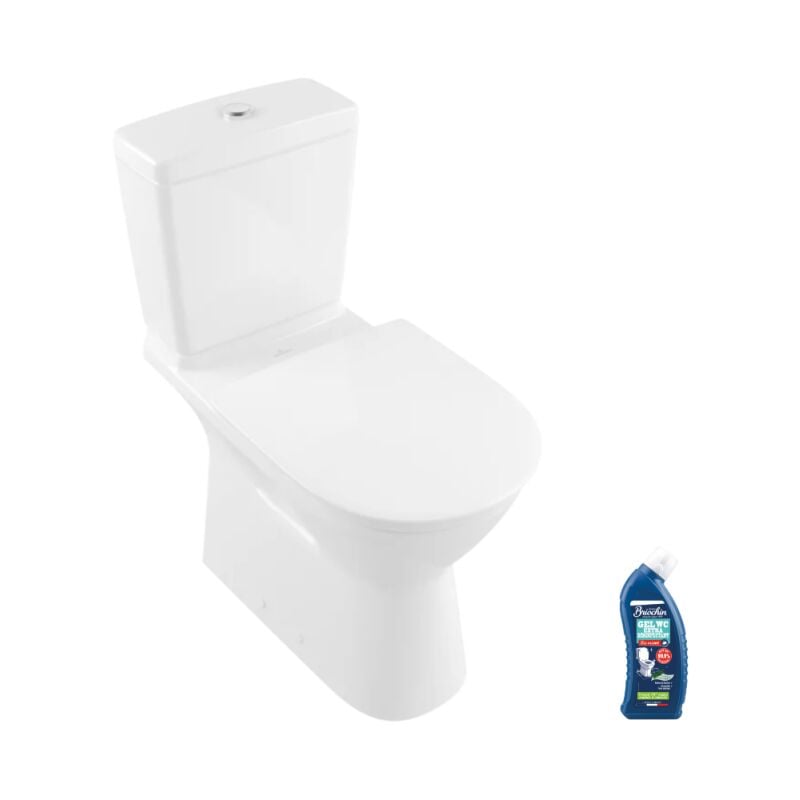 Villeroy&boch - wc à poser pmr sans bride villeroy et boch O.novo avec abattant + nettoyant