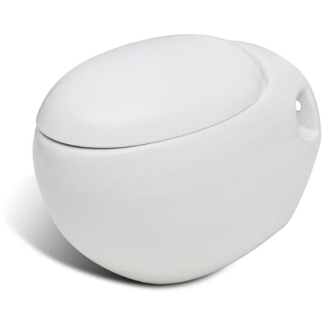 WC Sanitari Water da parete a forma uovo design unico bianco
