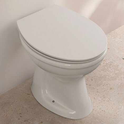 INBAGNO Wc singolo tradizionale in ceramica con scarico a terra linea Zeta