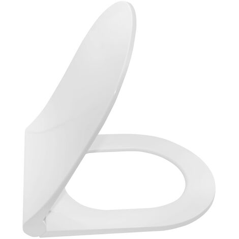 WC Sitz Absenkautomatik Softclose Dünn Toilettensitz Deckel Easy-Click Weiß