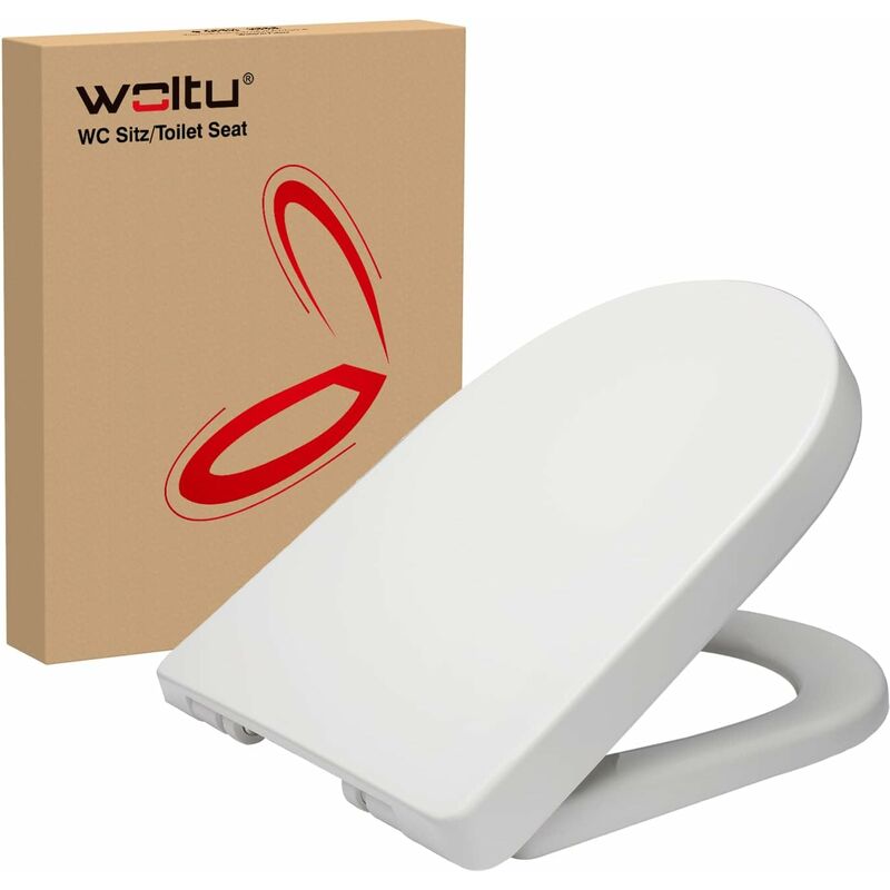 WC Sitz Kunststoff Weiß mit Absenkautomatik WS2544 Woltu  - Onlineshop ManoMano