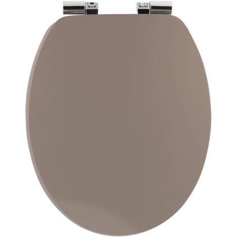 Wc-sitz mdf 18 zoll uni befestigungen abs chrom fallbremse - taupe - Tendance