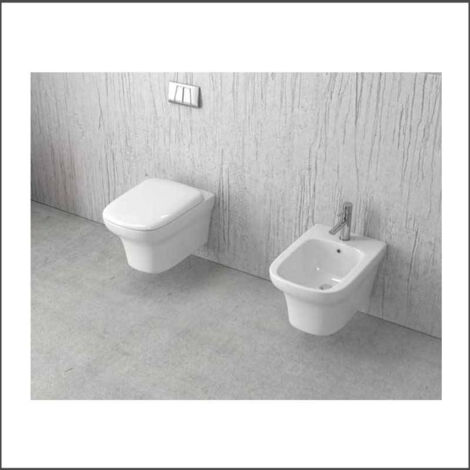 WC Sospeso GRACE  Sedile Termoindurente Soft Close Ceramica  Colore Bianco