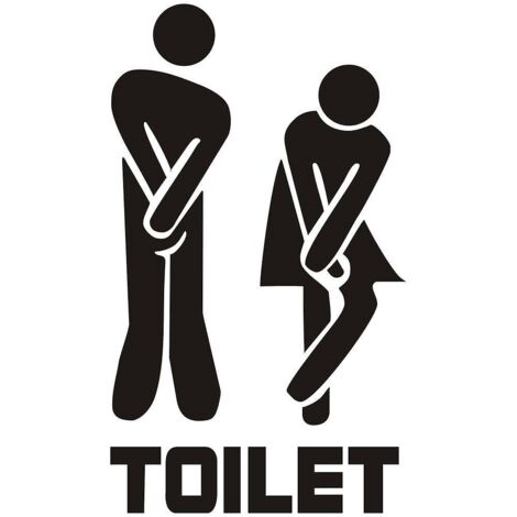WC-Spiegelaufkleber, Wandaufkleber, Bar-WC, DIY-Dekoration, Herren- und Damenlogo, Kreativität, Toilette, Badezimmer, WC, 1 Stück