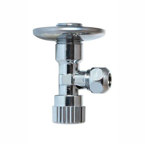 WC-Spülkastenhahn mit Drehgelenk und ausziehbarem Außengewinde - Anschluss 1/2" x 10 mm