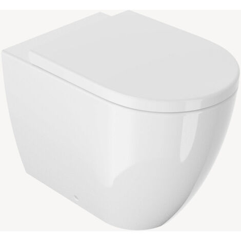 WC sur pied avec abattant inclus Blanc brillant - Arc
