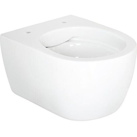WC suspendu à fond creux Aksai lxhxp : 360x330x485 mm Sans bord de chasse Céramique blanche