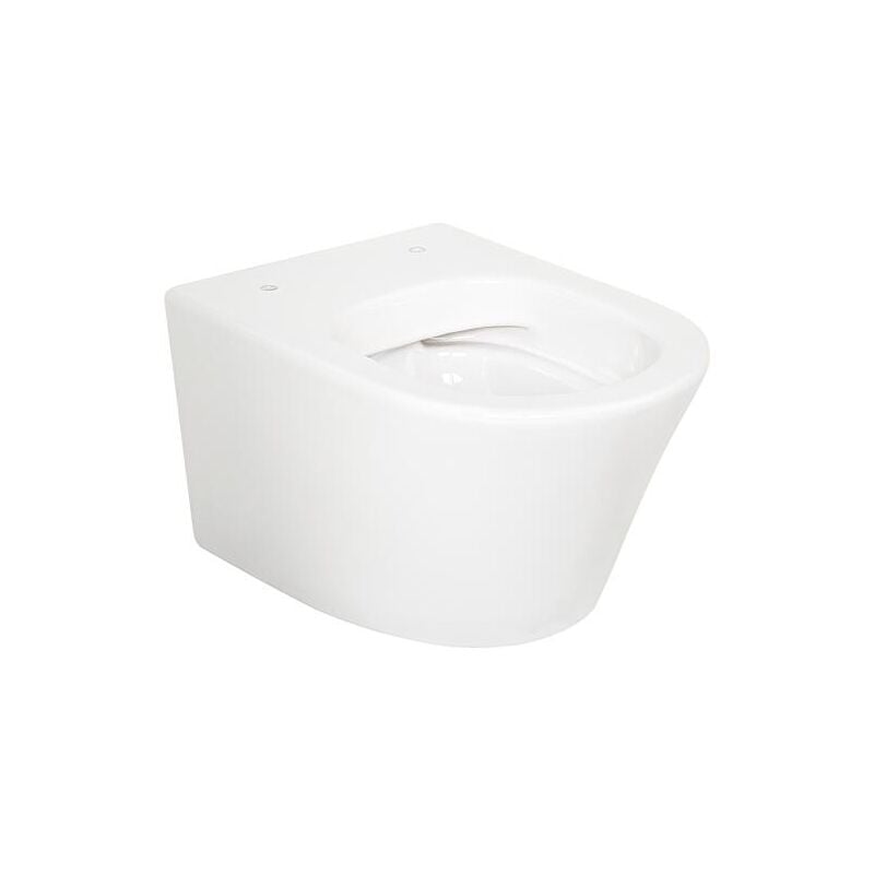 Evenes ® - wc suspendu à fond creux Amur lxhxp : 360 x 350 x 530 mm Sans bride, Céramique blanche