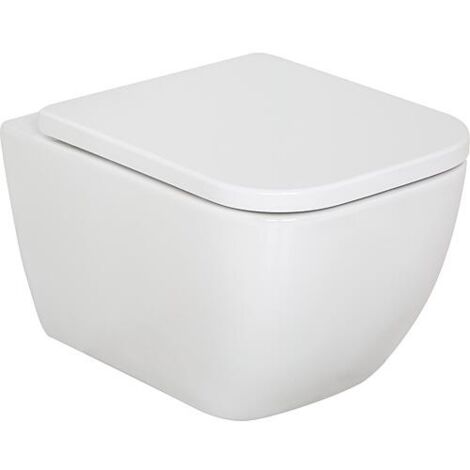 WC suspendu à fond creux Angara LxHxP : 360 x 355 x 510 mm Sans bride Céramique blanche