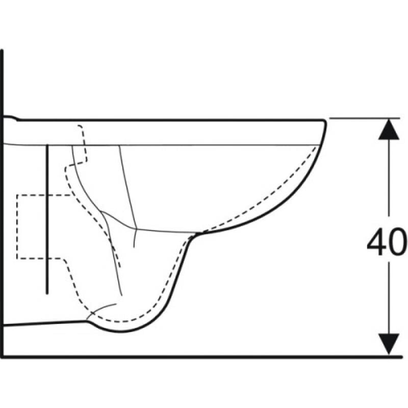 Cuvette suspendue Bastia blanc 52 cm sans abattant - GEBERIT