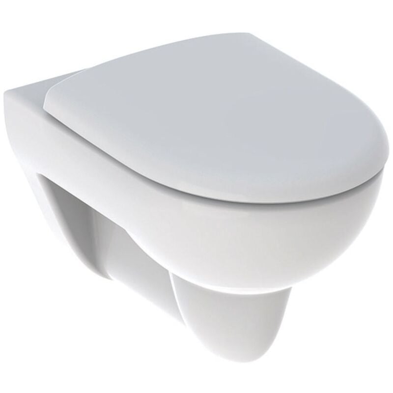 Geberit - Pack wc Suspendu Rénova à fond Plat avec Abattant Standard Blanc - Gébérit