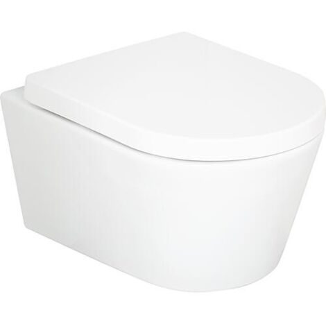 WC suspendu à fond creux Kureika lxhxp : 360x320x540 mm Sans bord de chasse Céramique blanche