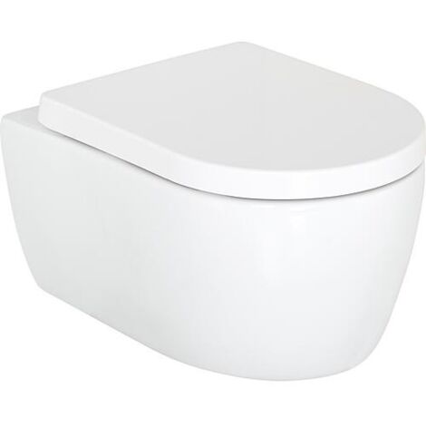 WC suspendu à fond creux Seja lxhxp : 365x330x550 mm Sans bride Céramique blanche