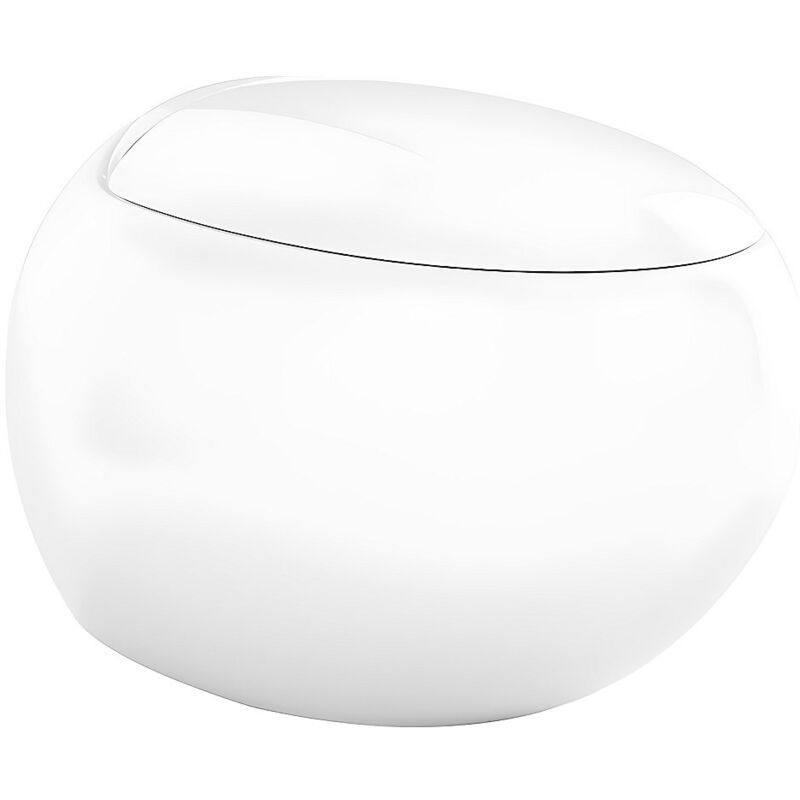 Vente-unique - wc suspendu blanc en céramique - huro ii
