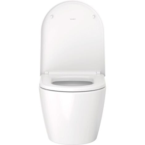 WC suspendu compact sans bride DURAVIT Me by Starck avec abattant frein de chute