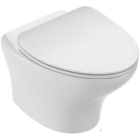 WC suspendu compact sans bride JACOB DELAFON Nouvelle Vague + abattant Economie d'eau
